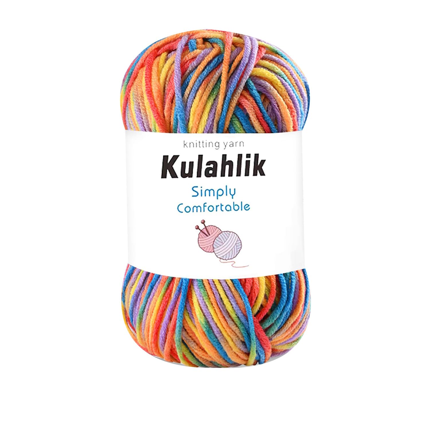 250g(5x50g) Acrylic Yarn for Crochet/Knitting, Colorful Gradient Yarn Thread, 5 Rolls Skeins, Perfect for Any Knitting Crochet and Crafts Mini Project — view 70
