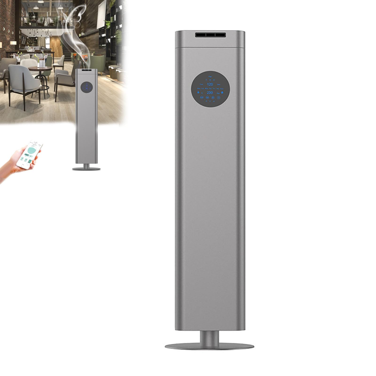 Machine à Air Parfumé 1500 ML, Nébuliseur D'huiles Essentielles, Commercial, Couvrant 3000 M³, Diffuseur D'arômes à Contrôle Intelligent, pour Bureau, Restaurant, Hôtel