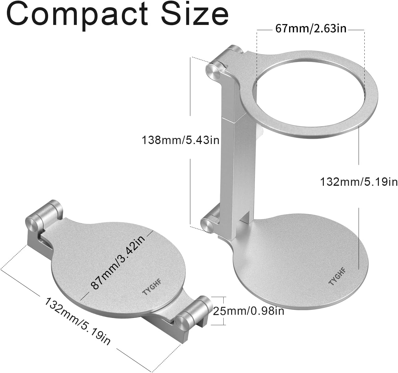 Pour Over Coffee Maker Stand,Adjustable & Foldable Portable Electric Espresso Machine Stand,Holder for Coffee Grinder,Universal Dripper,V60 Dripper,Travel Coffee Maker,Coffee Press Sliver