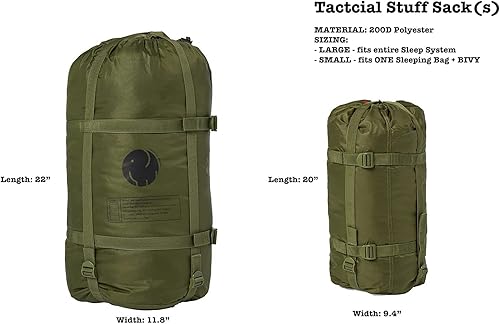 Vista 9 de OmniCore Designs Mil-Spec - Sistema modular de saco de dormir de 6 piezas, 30F a -30F (momia y con capucha rectangular)