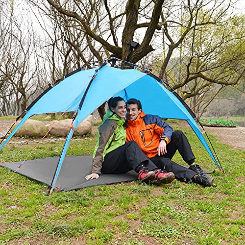 BISINNA Waterproof Camping Tarp Mutifunctional Tent Footprint, Groundsheet Picnic and Beach Mat with Carrying Storage Bag for Picnic, Hiking,Backpacking,Hammock