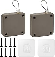 Vista 16 de SHIMIDO - Cierrapuertas automático mejorado sin perforaciones de 1000 g para puerta de pantalla, cierrapuertas automático deslizante con cordón