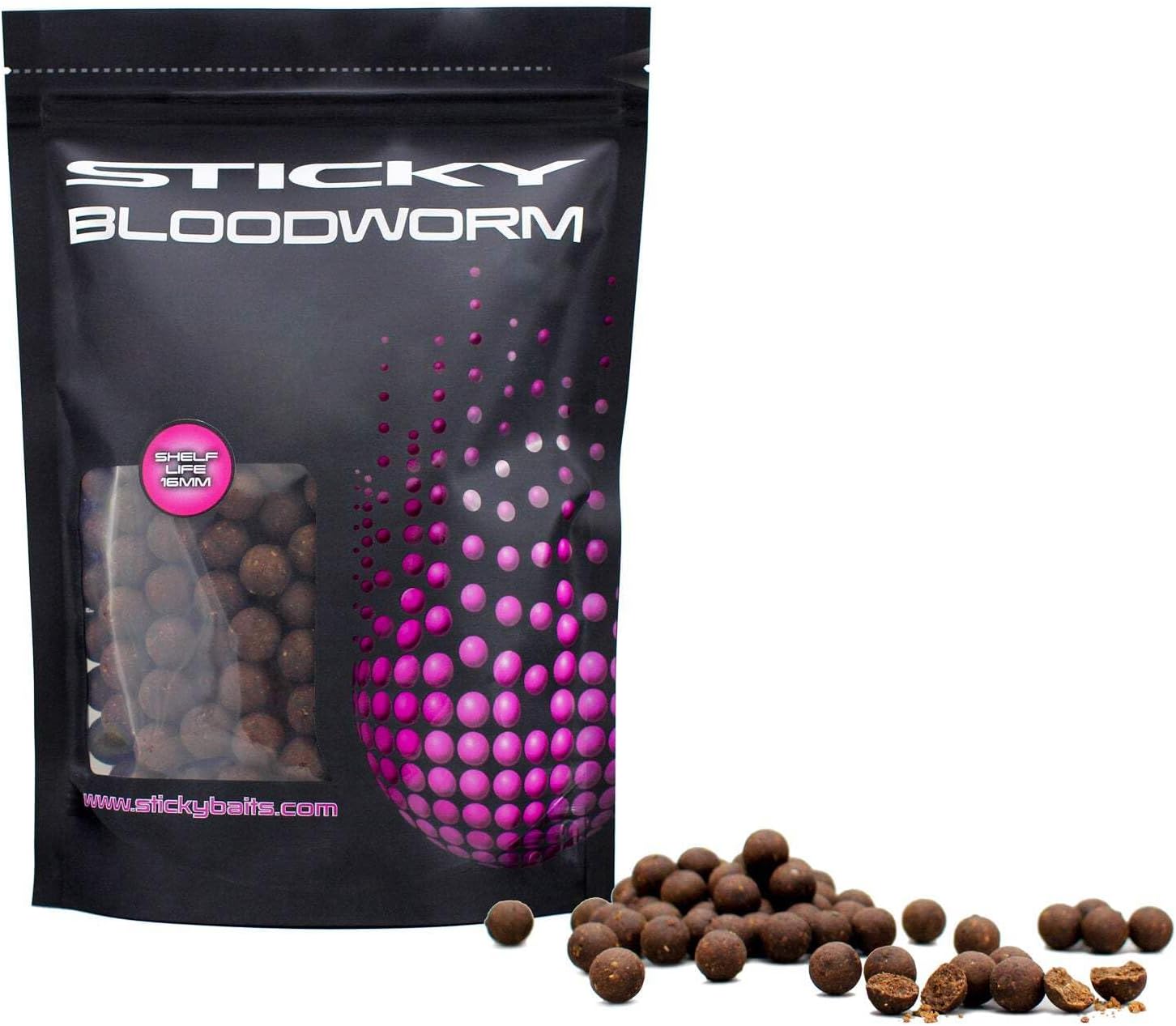 Sticky Baits Bloodworm Shelf Life 16mm 1k, Brown, One Size