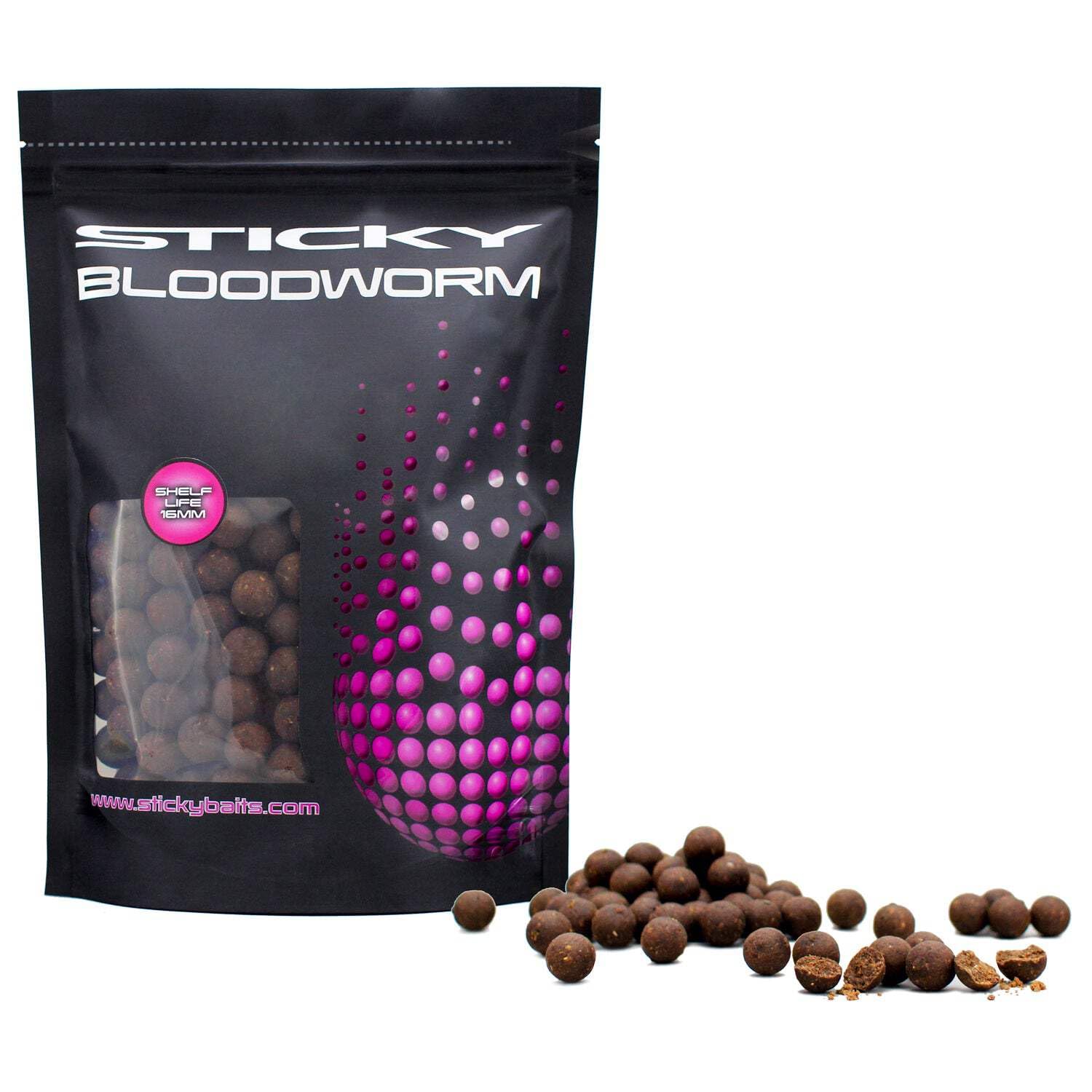 Sticky Baits Bloodworm Shelf Life 16mm 1k, Brown, One Size