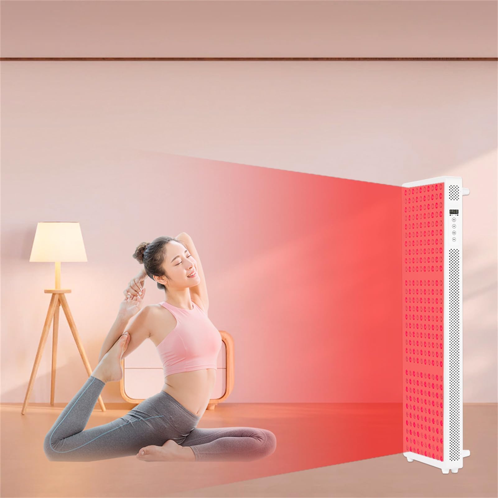 GOURIXIN Panel de Terapia de luz roja, Rojo Cerca de Infrarrojos 180 LED de Chips duales, Temporizador Incorporado, Grado clínico, para la Cara y el Cuerpo