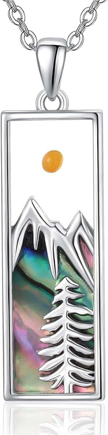 Mustard Seed Mountain Necklace for Women 925 Sterling Silver Faith Pendant Christian First Communion Confirmation Jewelry Gifts