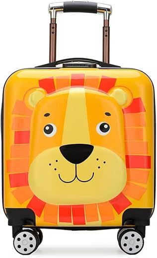 TREND-ASPIRE Kids Travel Trolley Bag, 8 Wheels, Hard Polycarbonate Case, 360 Degree Wheeling System, Suitcase for Kids (Ti...