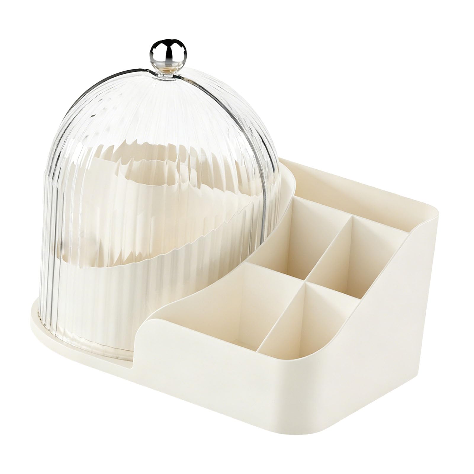 Porte-brosse de maquillage crème à multi compartiments pour bureau