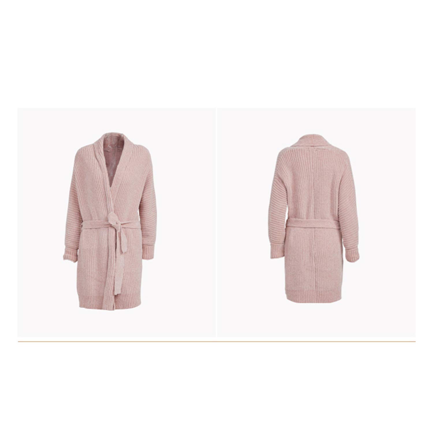 Pijamas Suaves De Chenilla, Batas De Baño De Color Rosa De Manga Larga, Batas Holgadas Y Sueltas, Suéteres Otoñales M