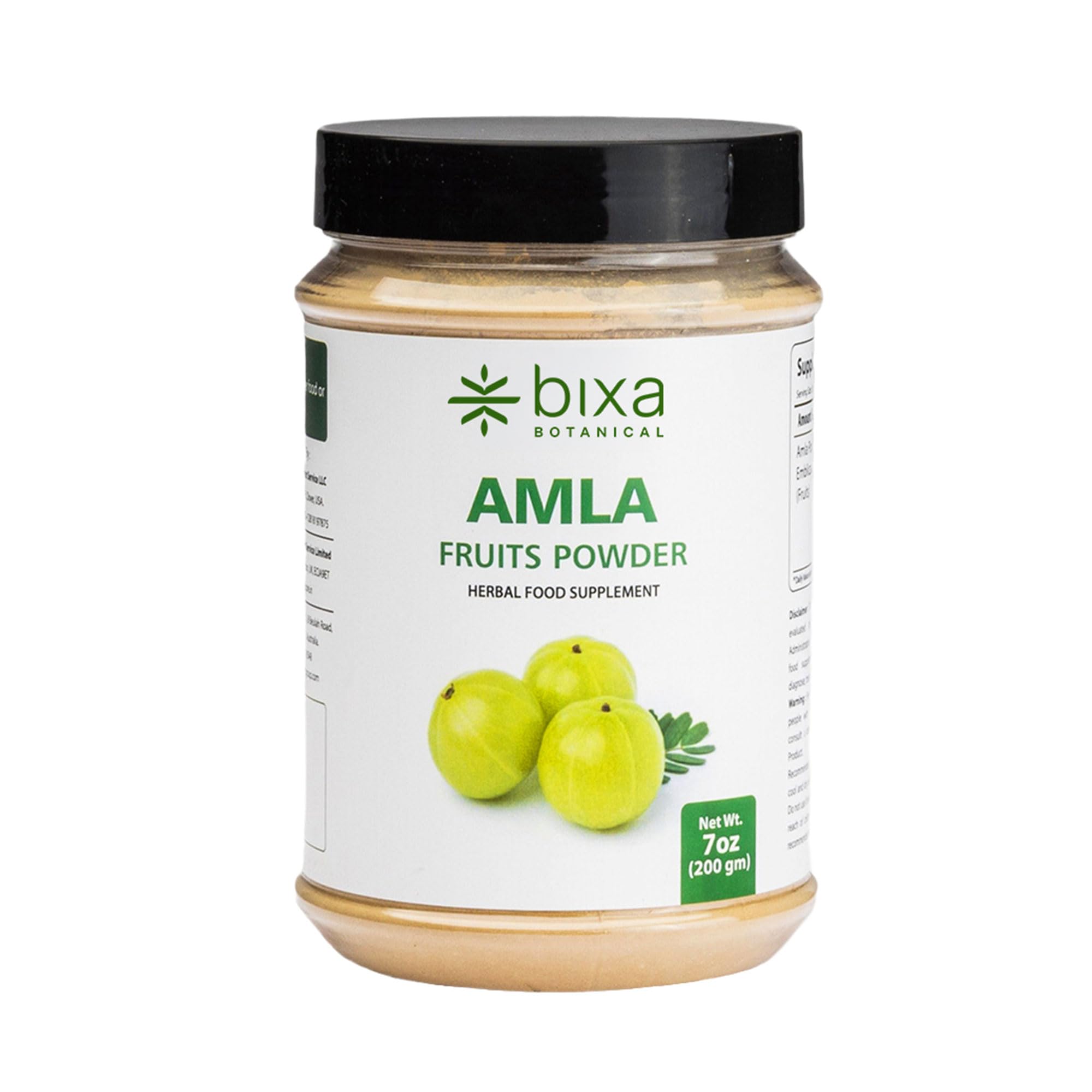 bixa BOTANICAL, Amalaki Amla Berries Powder, Indian Gooseberry, 7 oz Amla 7 Ounce (Pack of 1)