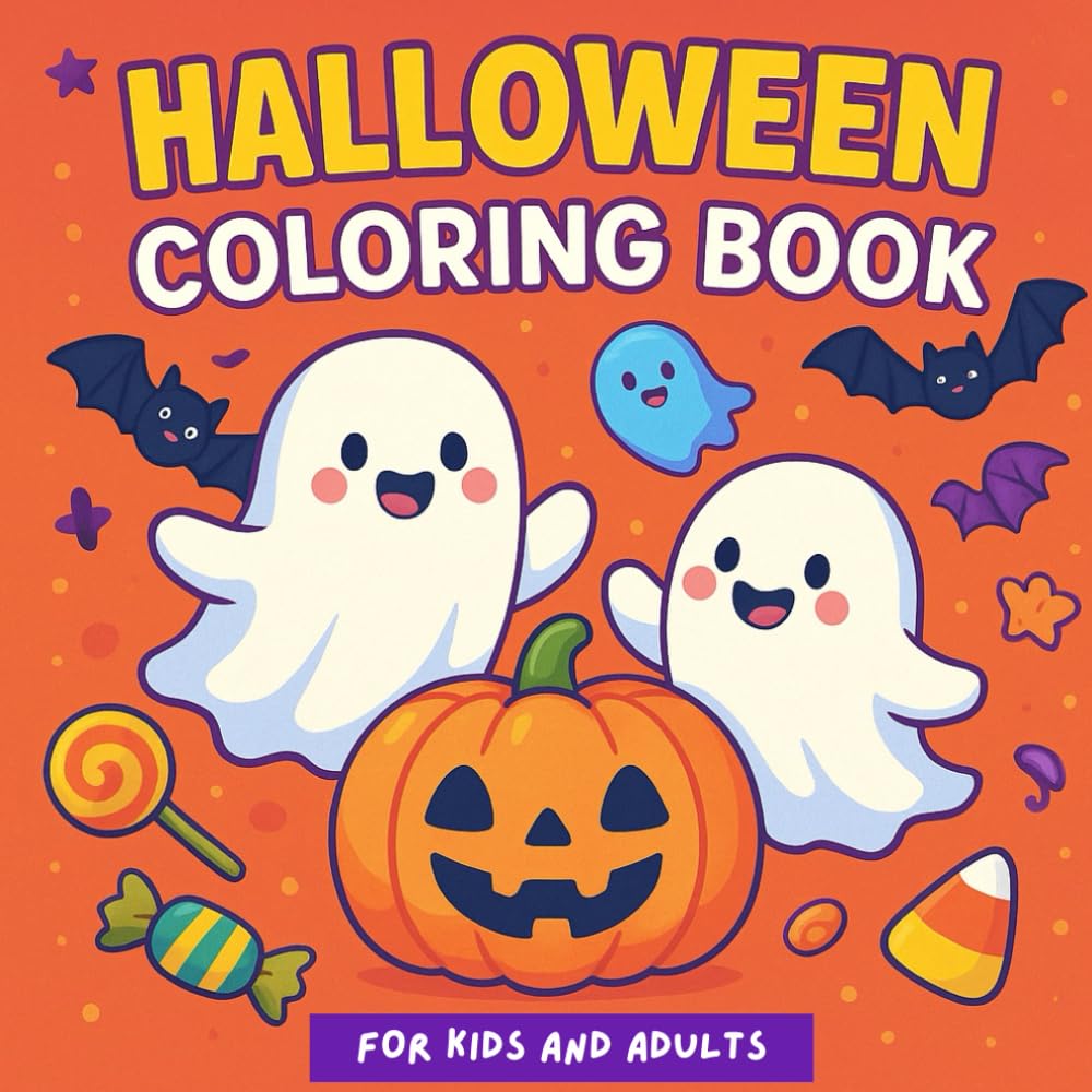 Halloween coloring book: A Halloween Coloring Adventure for All Ages