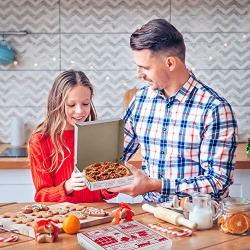 Mt Products 10" Length X 10" Width X 2" Depth Lock Corner Clay Coated Thin Pizza Box (10 Pieces) - Made In The Usa #TOP7