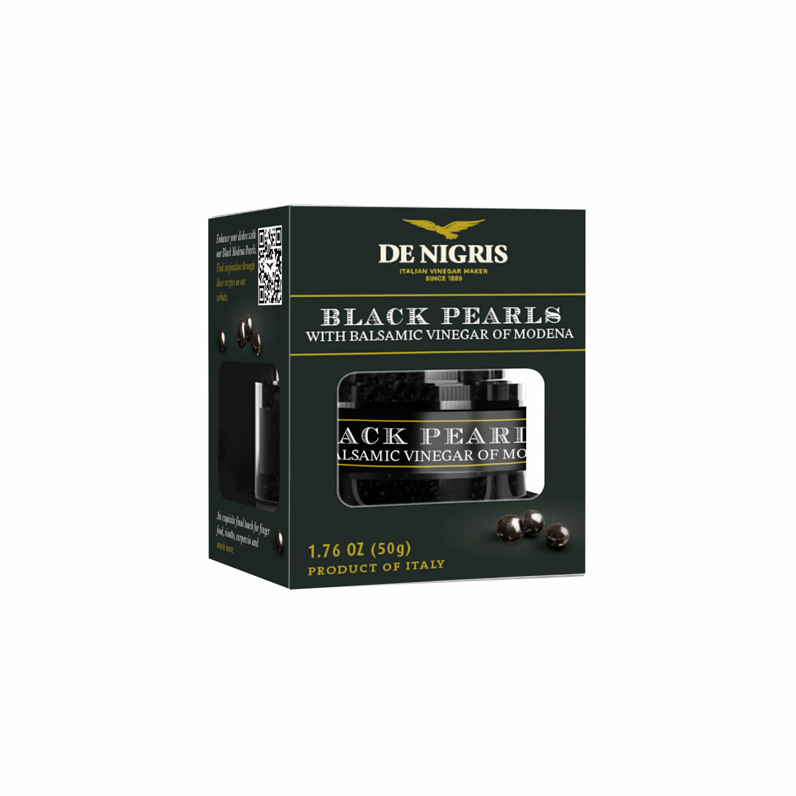 Black Modena Pearls (Pack of 2)