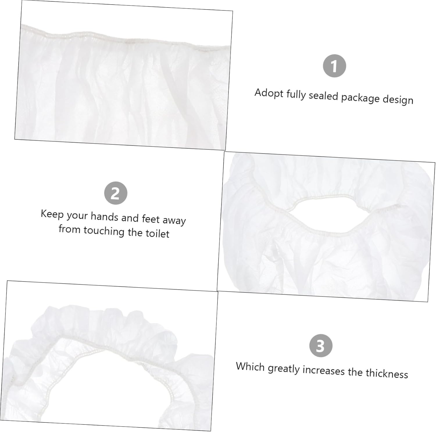 30Pcs Disposable Toilet Seat Covers for Travel Flushable Potty Seat Cover Mat Waterproof Toilet Seat Disposable Covers