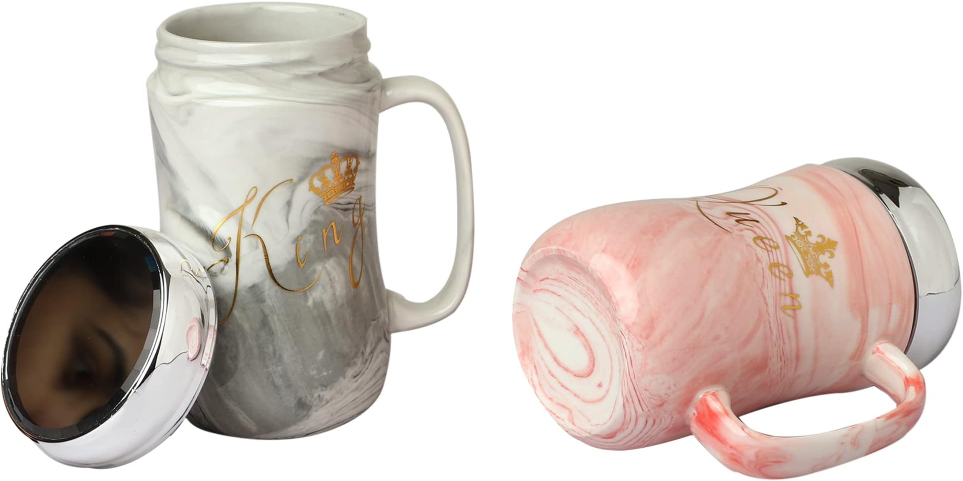 NYRWANA DELIVERING SMILES IN INIDA Coffee Mug, Couple Gifts, for Couples, Wedding Gift for Couples, Mr and Mrs Ceramic Coffee Mugs Set of 2 with Free Coasters