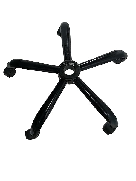 E Trend furniture - Base Replacement Leg Computer Metal Stand Office Chair with castors (Set of 5) Compatible with All revolving Chairs and fit in All Hydraulic cylinders (Black)