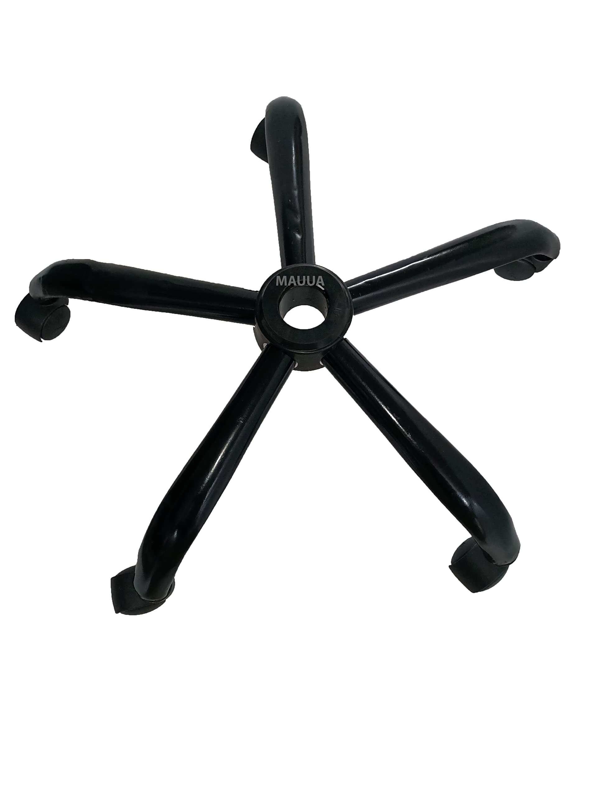 E Trend furniture - Base Replacement Leg Computer Metal Stand Office Chair with castors (Set of 5) Compatible with All revolving Chairs and fit in All Hydraulic cylinders (Black)