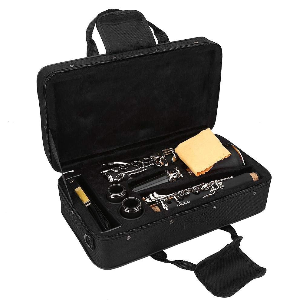 Clarinete de 17 llaves, en Si bemol, baquelita, con paño de limpieza