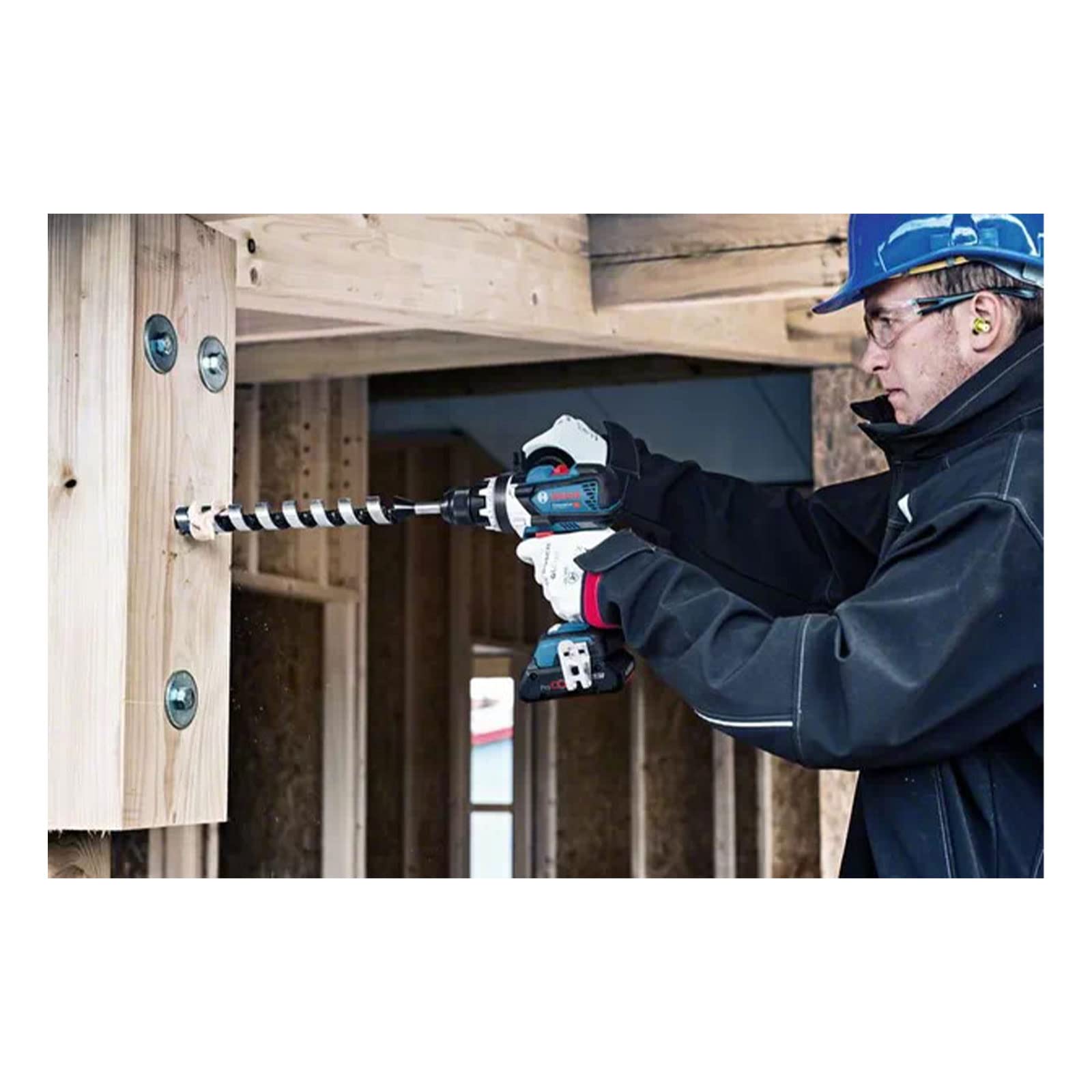 Bosch Professional 18V System taladro con percusión a batería GSB 18V-110 C (par de apriete máx. 110 Nm, incl. L-BOXX, sin batería/cargador)
