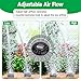 hygger Quiet Adjustable Aquarium Air Pump, 5W/8W Dual Output Fish Tank Air Pump, Energy-Saving Oxygen Aerator with Air Stone Bubbler for Fish Tank, Hydroponic