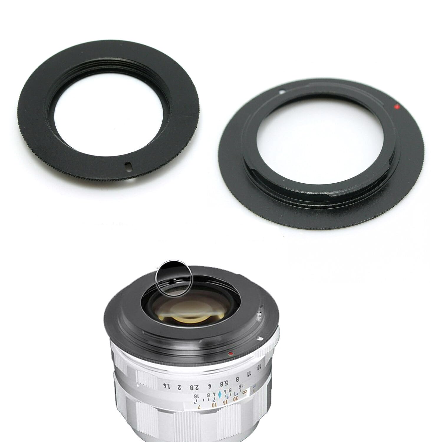 ANELLO ADATTATORE OBIETTIVO M42 mm. M-42-AI per corpo con attacco compatibile con Nikon AI per obiettivi a vite M 42