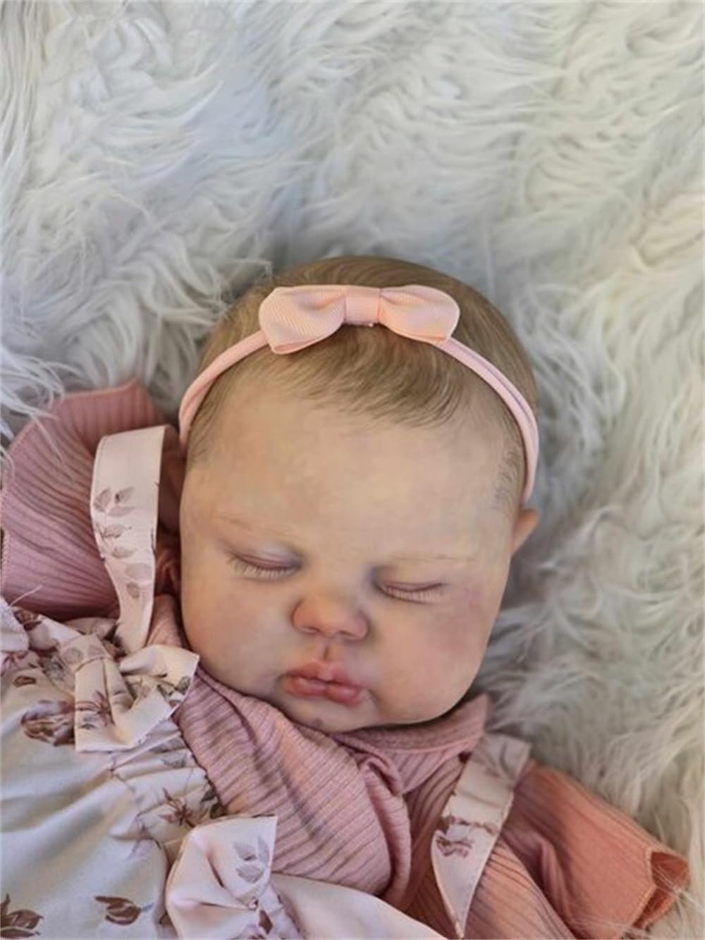 Anano Reborn Baby Dolls 24 inch Real Life Size Realistic Newborn Sleeping Baby Dolls Soft Cloth Body Life Like Reborn Doll with Painted Hair for Kids Ages 3+ - Image 8