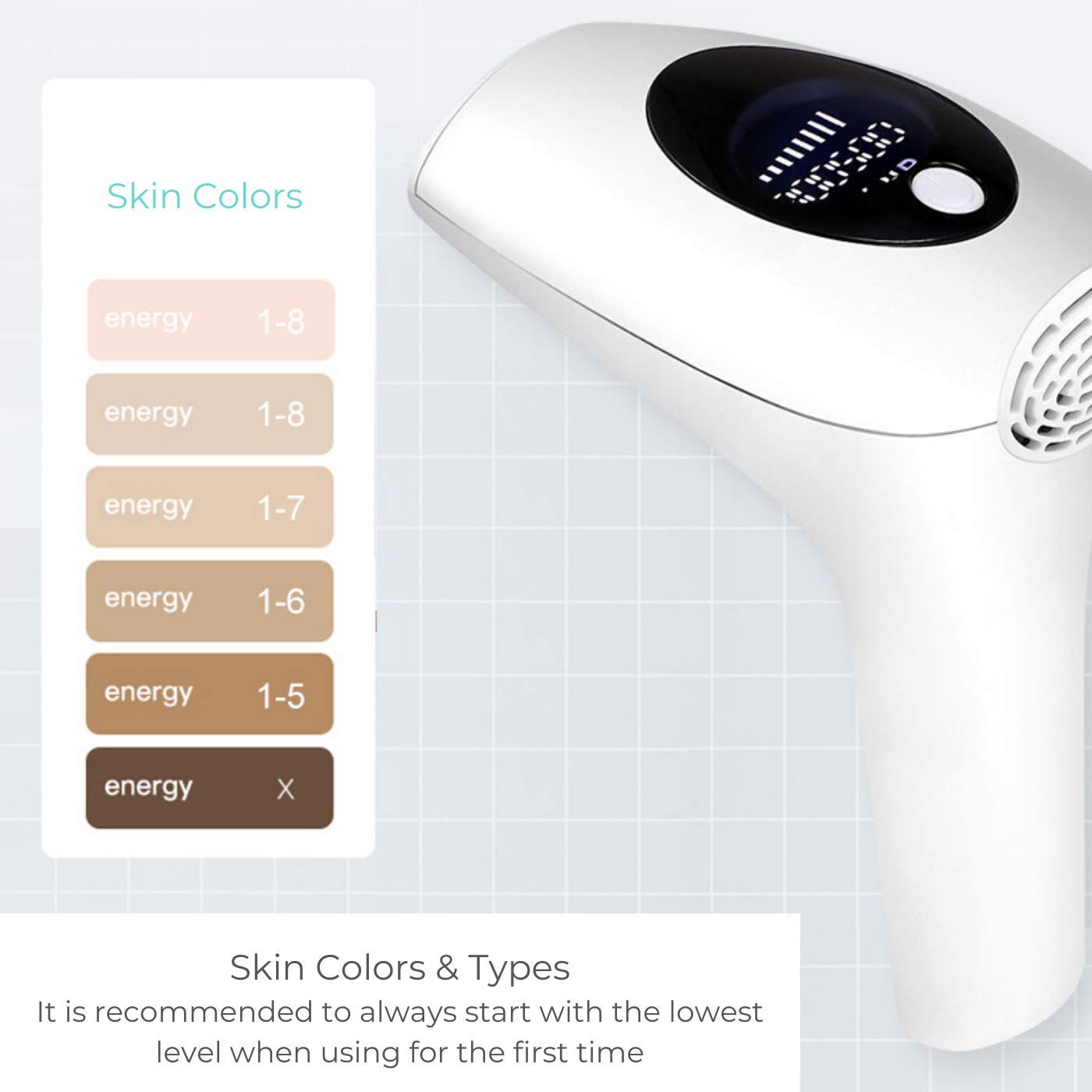 Athome Hair Laser IPL Removal Device for home 900000 flashes Painless