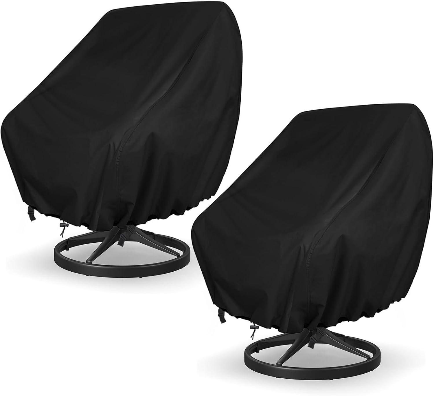 GARPROVM Patio Chair Cover 2 Pack, Outdoor Stack Chairs Covers Waterproof Garden Chair Covers, 420D Oxford Fabric Furniture Covers for Lounge Chairs Armchairs, 25.2" W x 33.46" D x 47.24" H