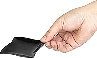 Vista 7 de Restaurantware - Platos de postre de 3 x 3 pulgadas, 100 platos de cóctel pequeños, cuadrados, bordes ondulados, platos desechables de plástico Negro