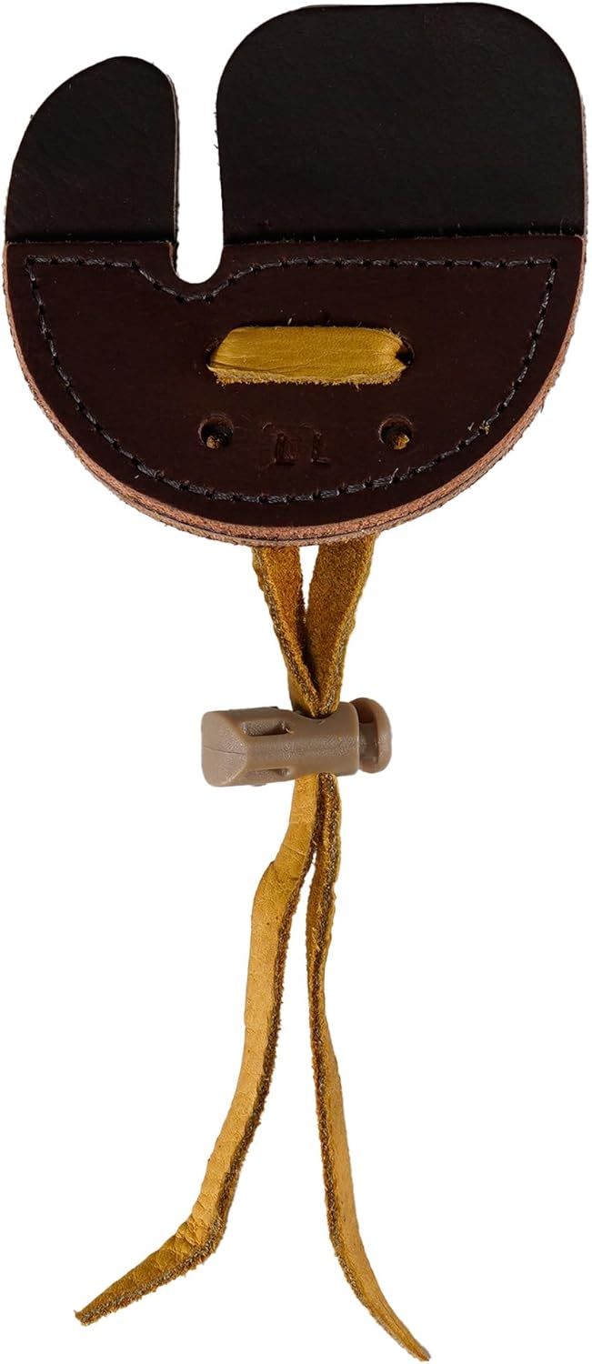 Hornet Split Finger Bison Leather Tab – Handmade in USA for Traditional Archery – Available in Medium & Large – Left & Right Hand