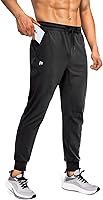 FOGFIRE Men's Lightweight Joggers with Zipper Pockets - Stretchy Sweatpants for Running, Gym, Workout & Casual Wear