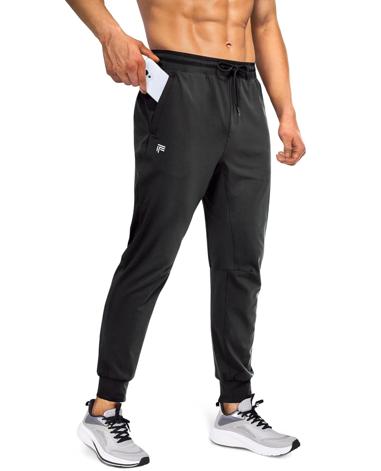 Mens Joggers with Zipper Pockets Lightweight Sweatpants for Men Pants Athletic Workout Running Track Gym