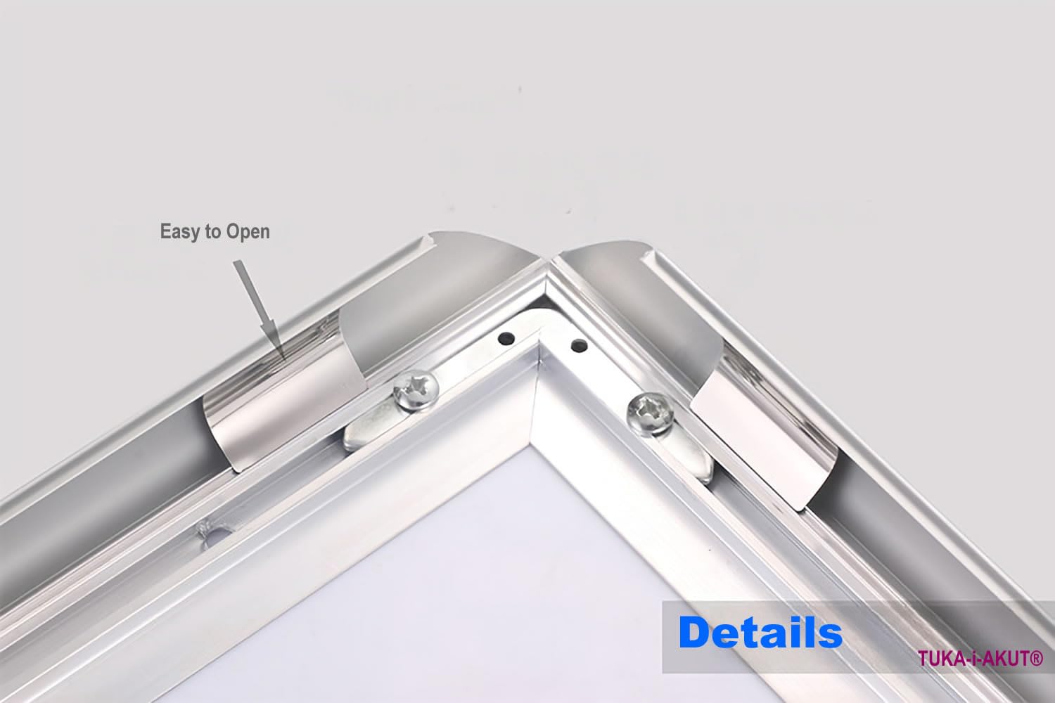 20 Cornici A Scatto In Alluminio A3 - TUKA-i-AKUT Per Poster E Foto, Facile Montaggio, Argento - Foto 12