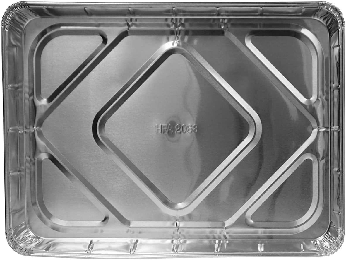 HFA 2063, Half-Size Aluminum Foil Baking Sheet Cake Pans, Take Out Baking Disposable Foil Containers (50)