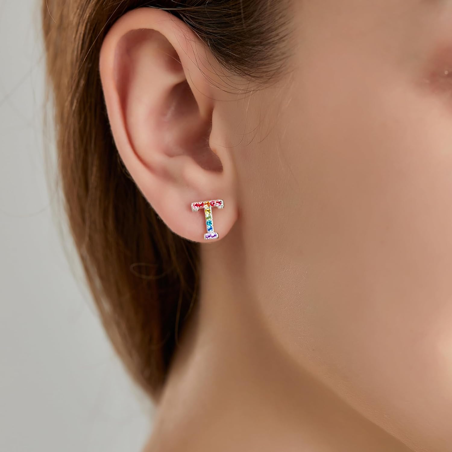 Girls Initial Letter Stud Earrings Alphabet Number Earrings Gifts Jewelry for Women - Image 2