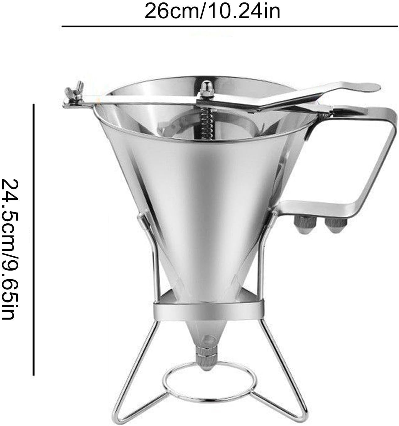 Pancake Batter Dispenser - 1800ml Stainless Steel Batter Dispensers | Professional Baking Pastry Dispenser | Household and Commercial Kitchen Funnel for Pancakes, Cupcakes, Waffles, and Crepes