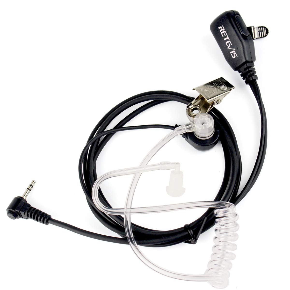 Retevis Słuchawki Walkie Talkie 1-pinowy 2,5 mm radiowy zestaw słuchawkowy kompatybilny z RT45 Motorola TLKR T82 T82 Extreme T92 H2O T60 T80 T80 Extreme T60 T61 T62 T81 Hunter T6200C dwukierunkowe