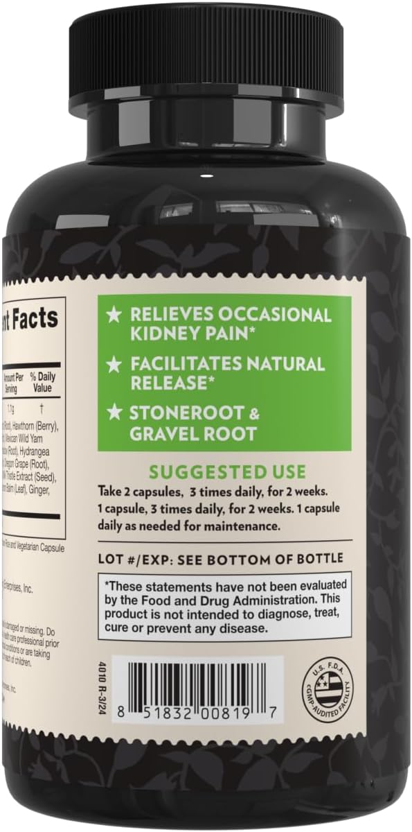 Crystal Star Kidney Care (60 Capsules) – Herbal Supplement for Kidney Cleanse, Detox & Support - Stone Root, Gravel Root & Hydrangea Root - Non-GMO - Image 2
