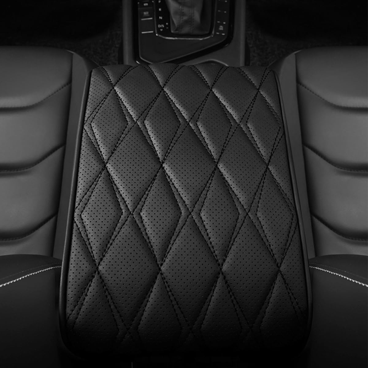 JNNJLKQS Coussin D'accoudoir Voiture - Protecteur Console Centrale Imperméable Mousse Mémoire