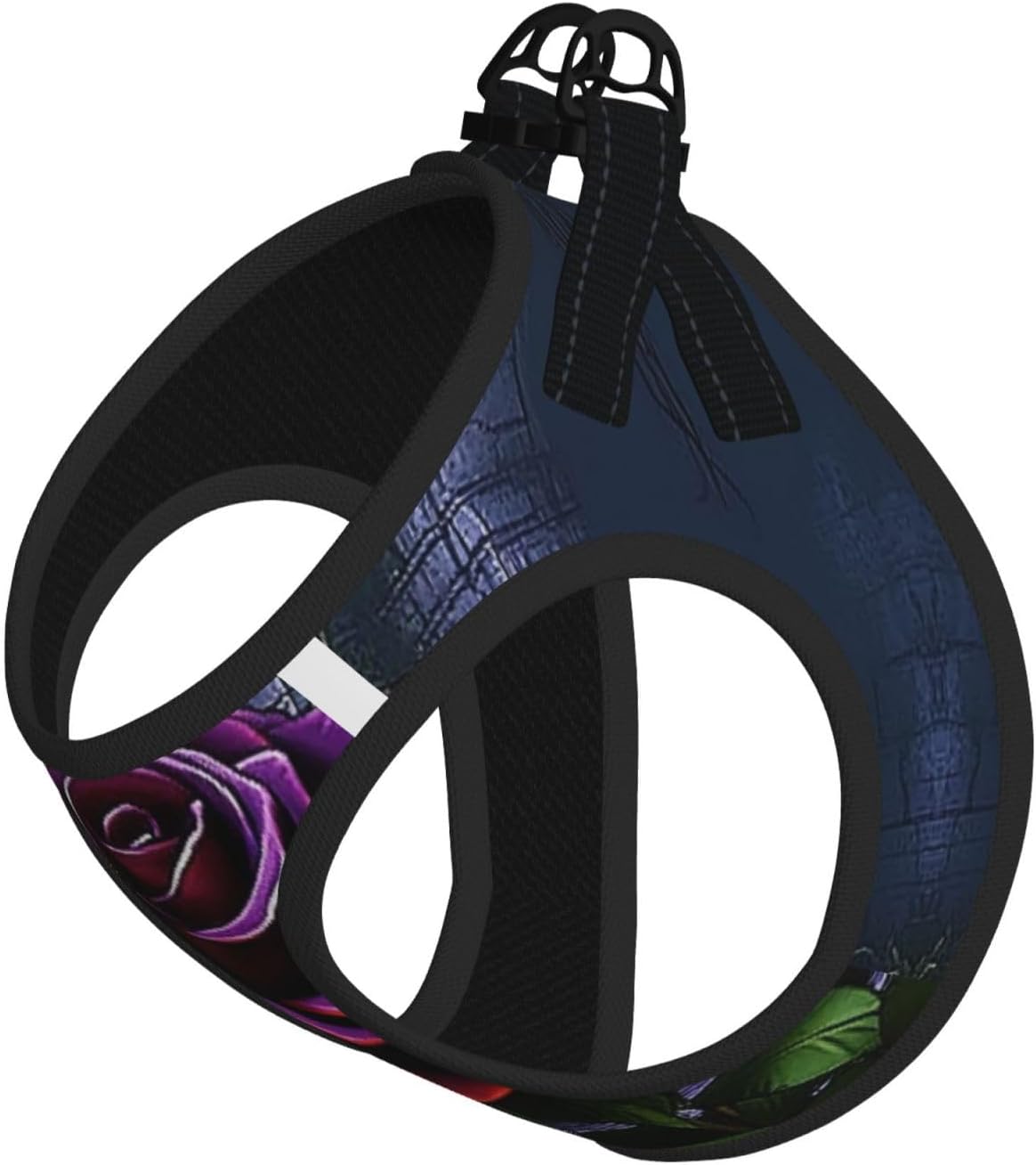 Deep Purple Roses Pet Vest Small Size Dog Harness and Leash Set, Reflective & Breathable for Puppy Training Without Accessories Medium