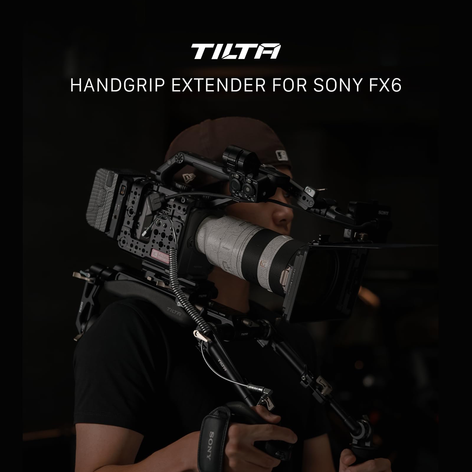 Tilta Estensore Handgrip compatibile con Sony FX6, con adattatore ARRI Standard Rosette e cavo a spirale ES-T20-HE