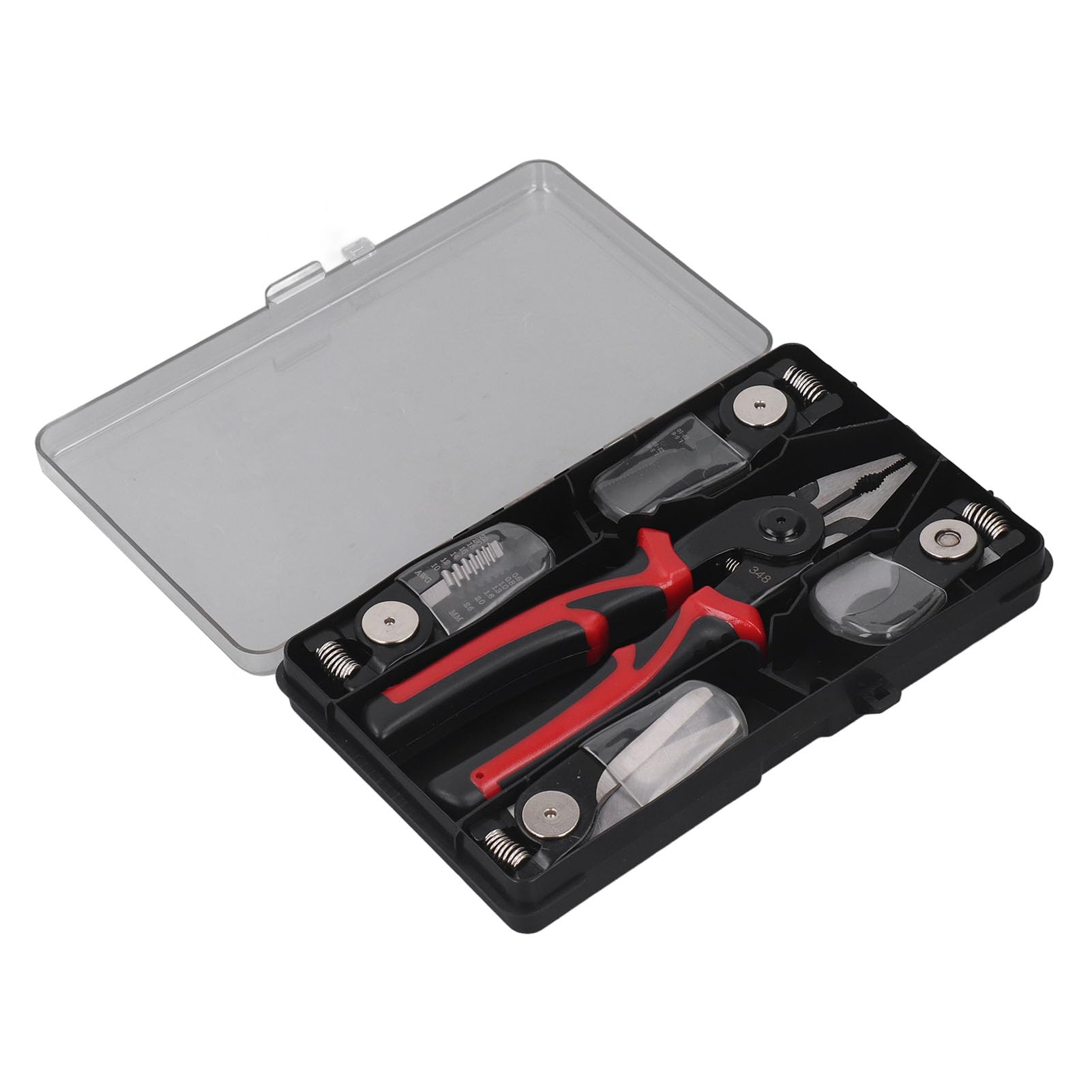 Set di pinze multifunzionali 5 in1 Kit di pinze intercambiabili con tronchesi, crimpatrici, spelafili e forbici per elettricisti e riparazioni fai da te