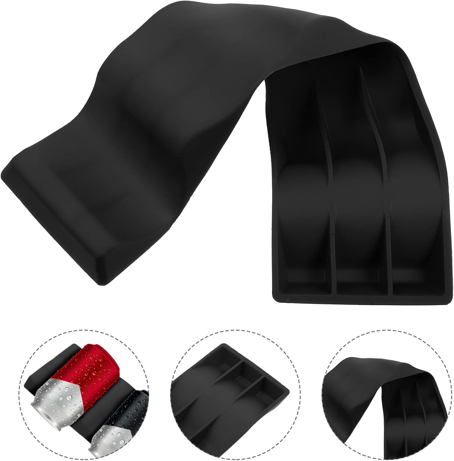 Zerodeko 3pcs Silicone Wine Stacker Holder Creative Folding Wine Rack for Home Bar and Party Skid Design for Safe Storage and Display of Bottles