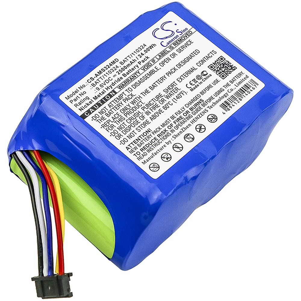 Replacement Battery for Carefusion GP Pump, Large Volumetric Pump 9.6V/2500mA