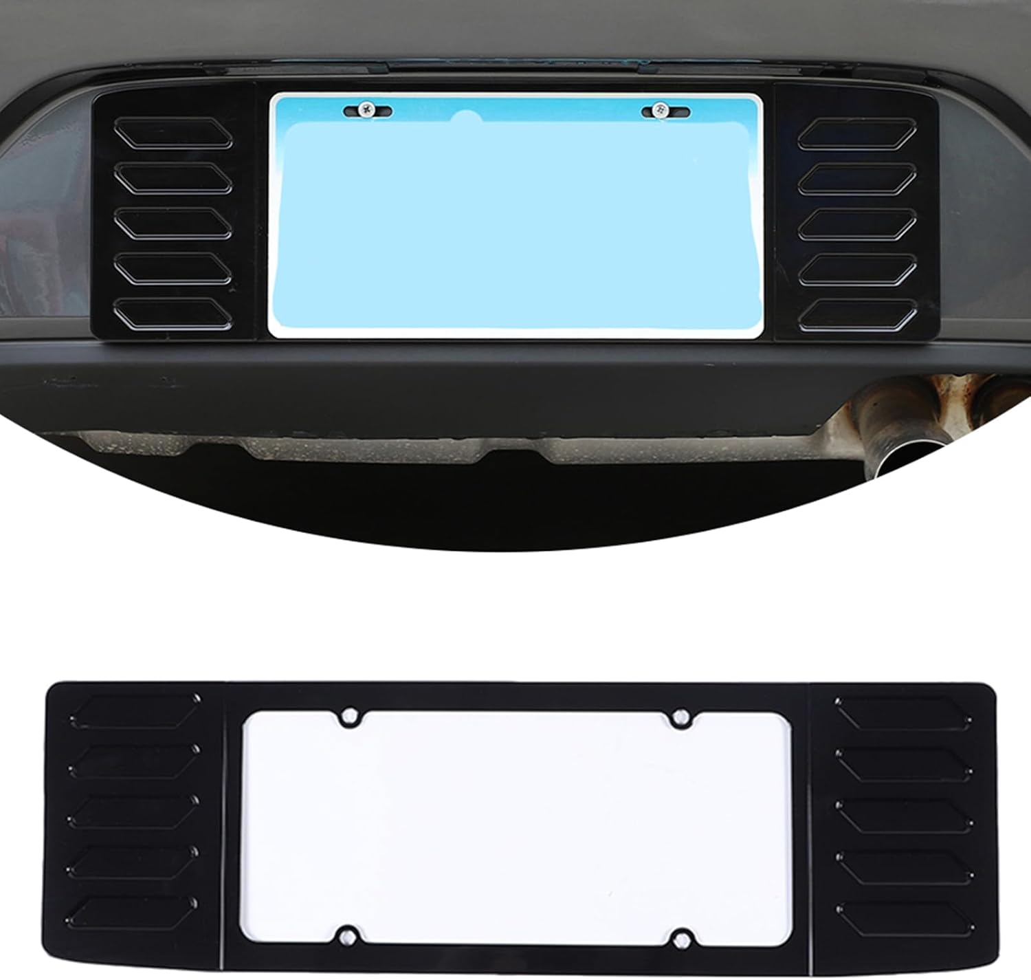 Aluminum Alloy Rear License Plate Decorative Frame,Fit for Mazda MX-5 NC ND RF Miata 2016-2020 2021 2022 2023 2024 2025 2026+,Rear License Plate Decorative Holder,1pcs (Gloss Black, US Version)