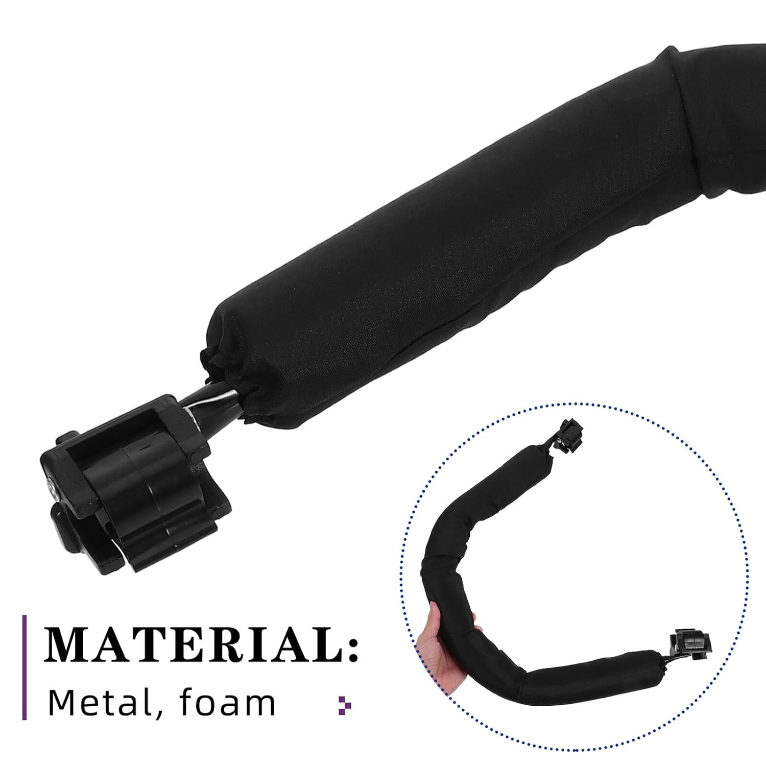 FRCOLOR Stroller Guardrail and Armrest Bar Detachable Stroller Handle Replacement with Comfortable Grip