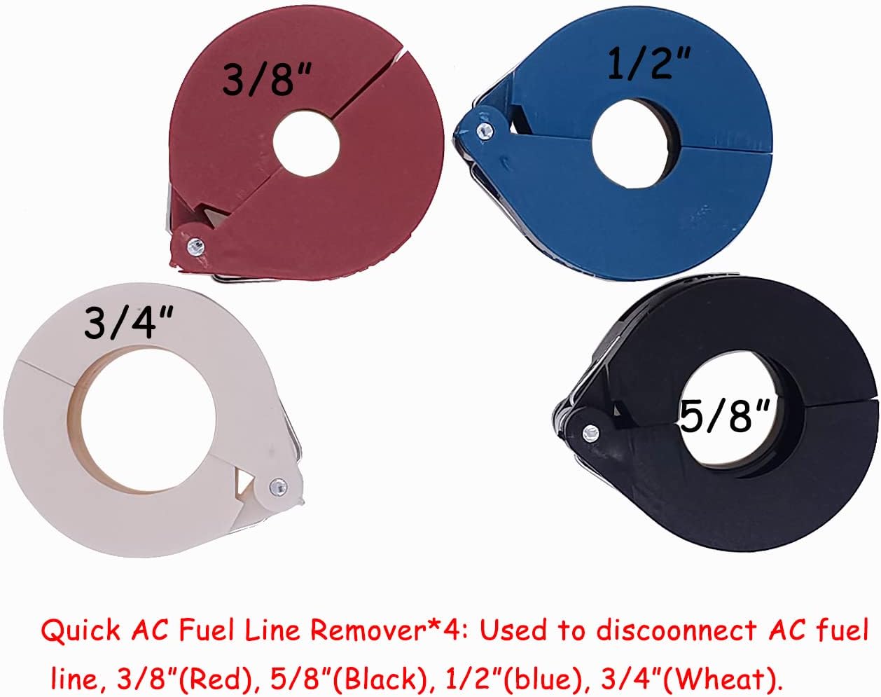 YCTMALL Quick Disconnect Tool Kit, 22PCS, Kit for Fuel Line, Transmission Oil Cooler Line-AC Line-Air Conditioning Disconnect, Includes Scissor Type Remover, Compatible with Most Ford Chevy GM Models : Automotive
