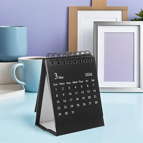 Miniatura 9 de NUOBESTY Mini calendario de escritorio 2024.07-2025.12 - Calendario portátil de escritorio pequeño de pie para año académico, calendarios mensuales