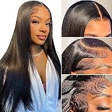 24 Inch HD Transparent 13x4 Straight Lace Front Wigs Human Hair 150% Density Frontal Wigs Human Hair
