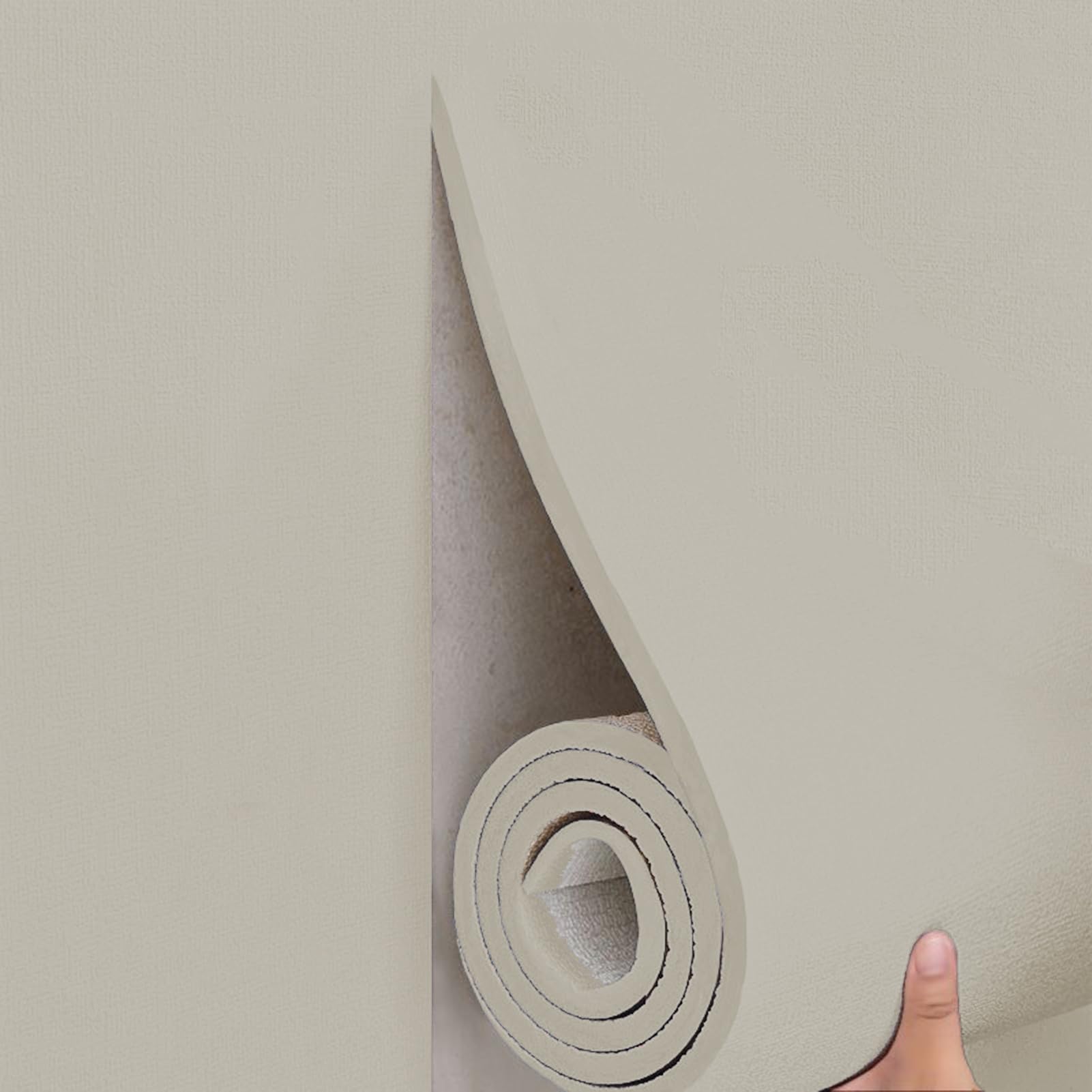 Papier peint isolant thermique et phonique imperméable gris clair